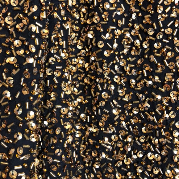 Amazing beaded Della Roufogali gold jacket niteline sequin xl trophy vintage - Picture 6 of 9